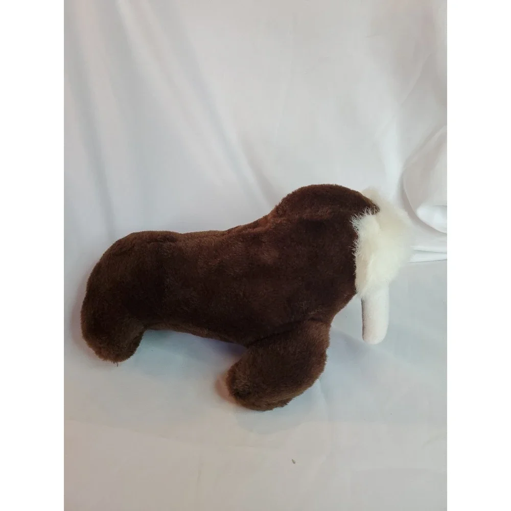 Vintage 1980s Sea World Walrus Plush Brown White Stuffed Animal 11‎